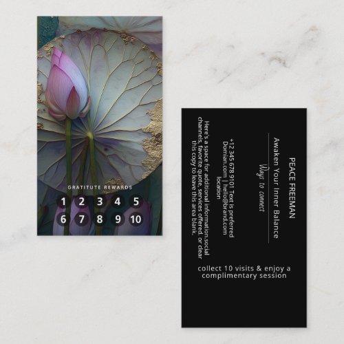 Lotus Reverie | Lotus Flower Design Business Card