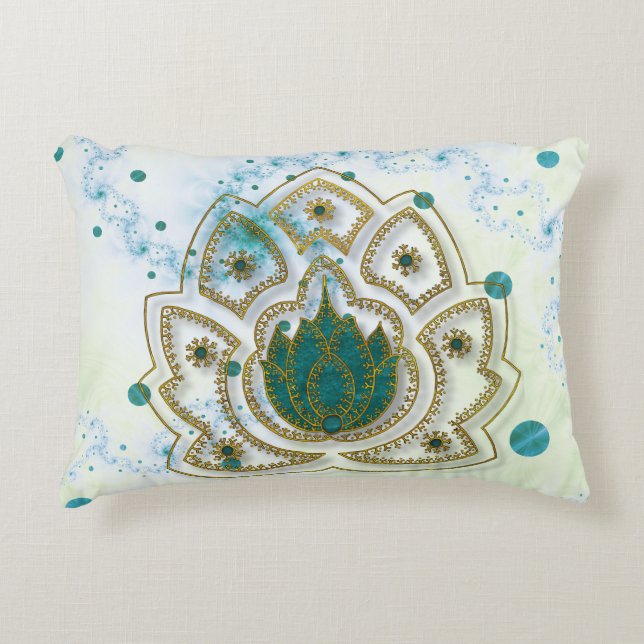 Lotus Rising Accent Pillow (Front)