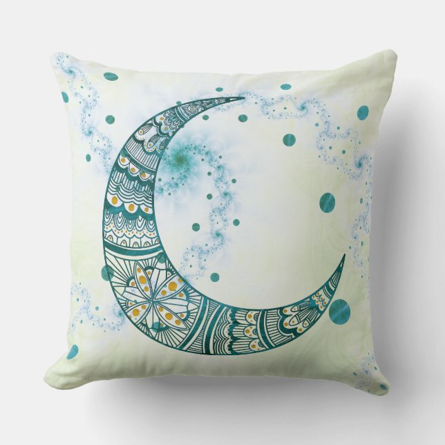 Lotus Rising Throw Pillow (Front)