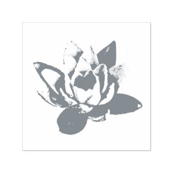 Lotus Rubber Stamp by TINYLOTUS at Zazzle