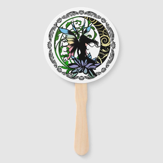 Lotus Shadow Fairy Hand Fan (Front)