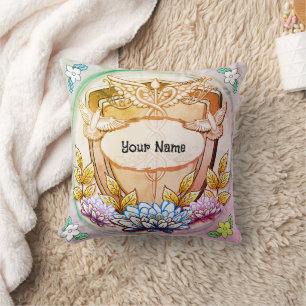 Lotus shield nurse throw pillow
