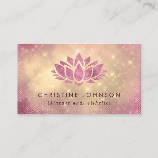 lotus skincare and esthetics business card (Front)