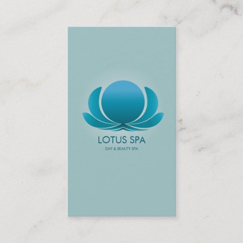 LOTUS SPA BLUE BUSINESS CARD TEMPLATE