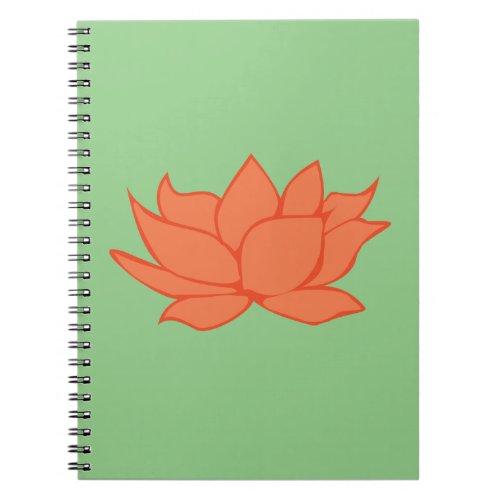 Lotus Spiral Notebook _ Green