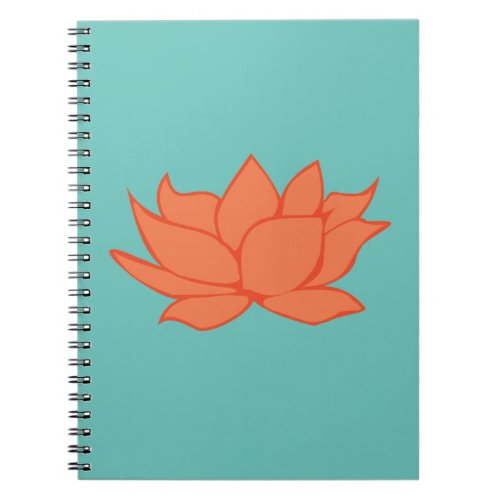 Lotus Spiral Notebook _ Teal
