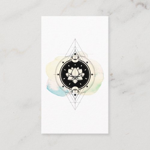  Lotus Stars Sacred Symbol Moon To Nirvana Yoga Business Card