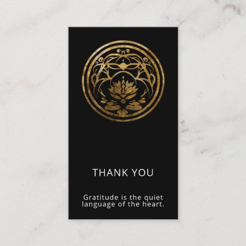Lotus Stillness | Golden Mandala Design Business Card