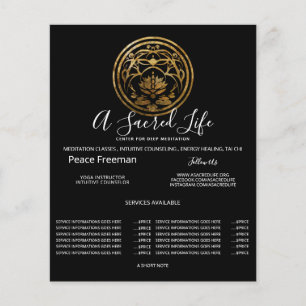 Lotus Stillness Golden Mandala Design Flyer