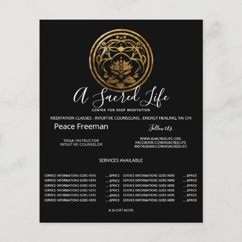 Lotus Stillness | Golden Mandala Design Flyer