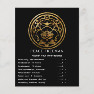 Lotus Stillness Golden Mandala Design Flyer
