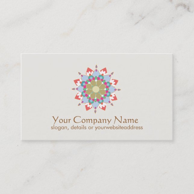 Lotus Symbol Health and Healing Business Card (Front)