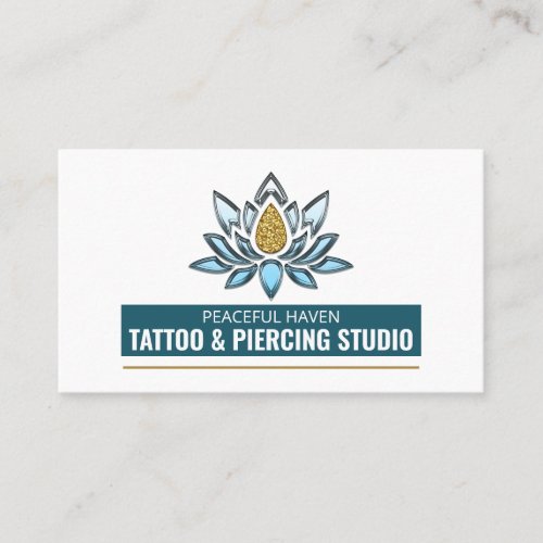 Lotus Tattoo Tattooist  Body Piercer Business Card