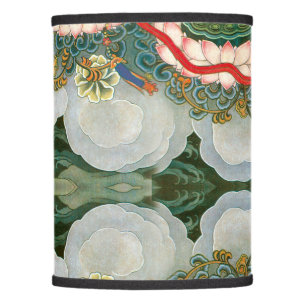 Lotus throne Flower and Cloud Pattern Fine Art Lamp Shade