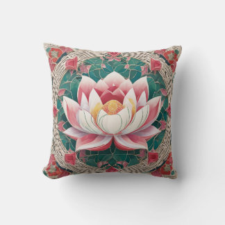 lotus throw pillow