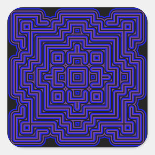 Lotus Tile Square Sticker