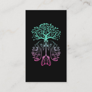 Lotus Tree Life Meditate Spirituality Business Card