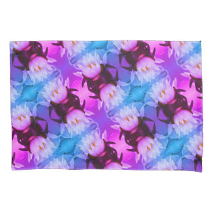 Lotus Water Lily Flower Abstract Art Pattern Pillow Case