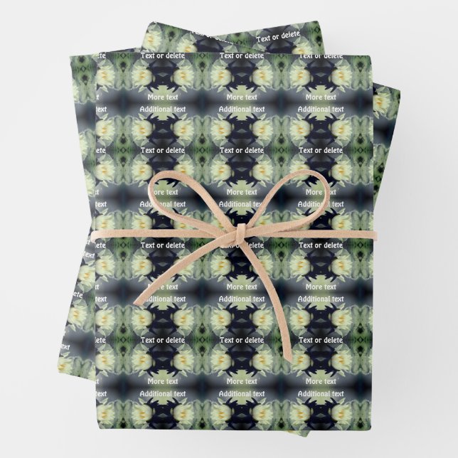 Lotus Water Lily Flower Abstract Personalized Wrapping Paper Sheets (In situ)