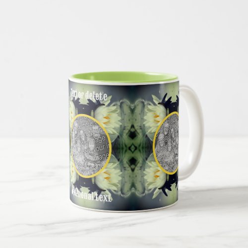 Lotus Water Lily Flower Create Your Own Photo Two_Tone Coffee Mug