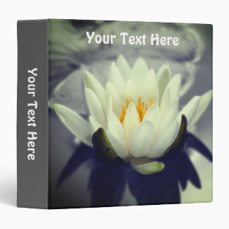 Lotus Water Lily Flower Nature Personalized 3 Ring Binder