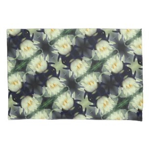 Lotus Water Lily Flower Pattern Pillow Case