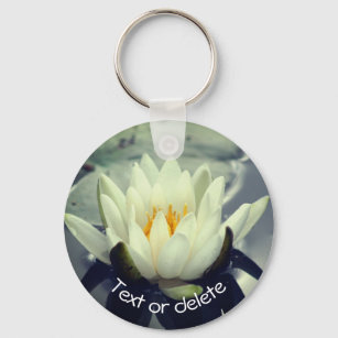 Purple Lily with Waterfall Keychain, Zazzle