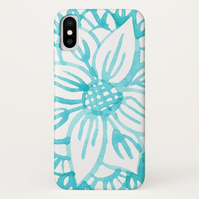 Lotus Watercolor iPhone case (Back)