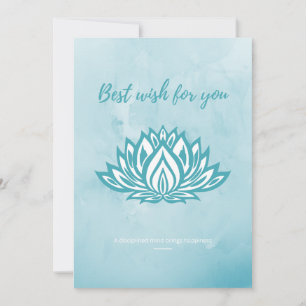 Lotus Watercolor painting Personalized Holiday Car Card