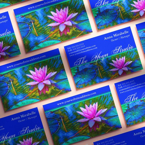 Lotus Waterlily Yoga Studio Spa Beauty Salon Business Card