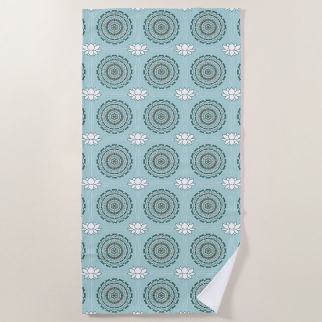 Lotus Weave Beach Towel (Front)