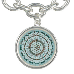 Lotus Weave Charm Bracelet