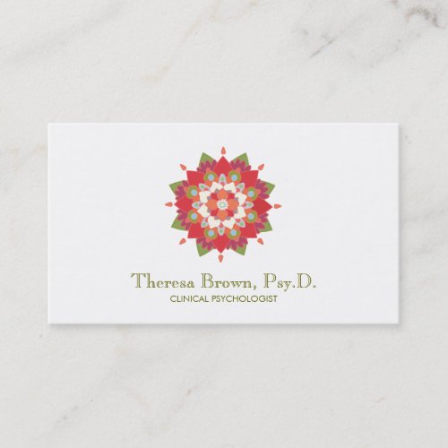 Lotus Wellness and Mental Health Healing Arts Business Card Templates