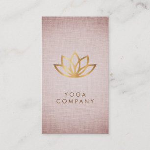 Lotus Yoga Instructor Brown Vertical Business Card