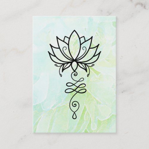  Lotus Yoga Nirvana Sacred Geometry Floral Business Card