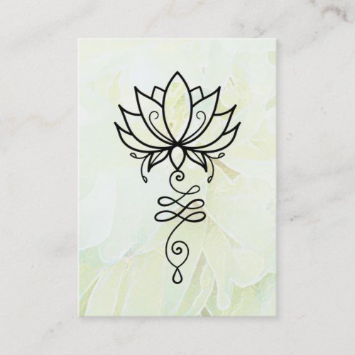  Lotus Yoga Nirvana Sacred Geometry Peony Business Card