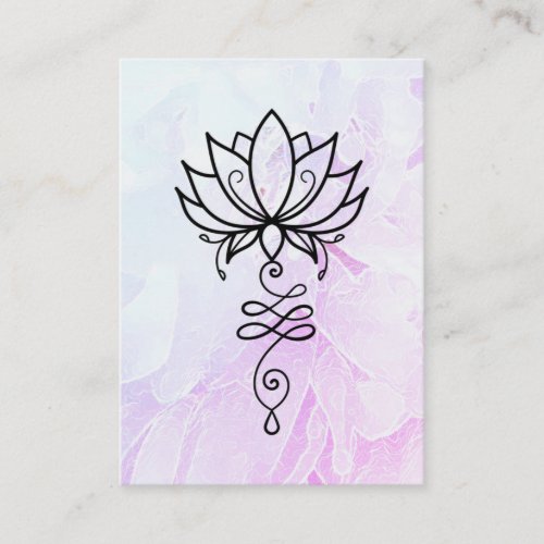  Lotus Yoga  Nirvana Sacred Geometry Peony Business Card
