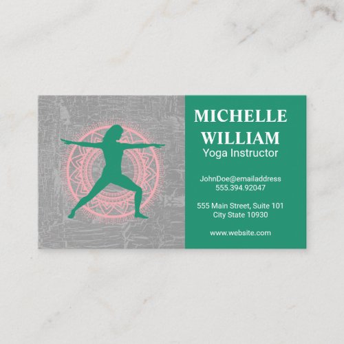 Lotus  Yoga Pose  Instructor Business Card