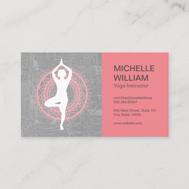 Lotus | Yoga Pose | Instructor Business Card (Front)