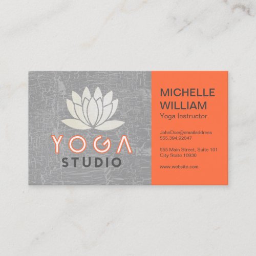 Lotus  Yoga Studio  Instructor Business Card
