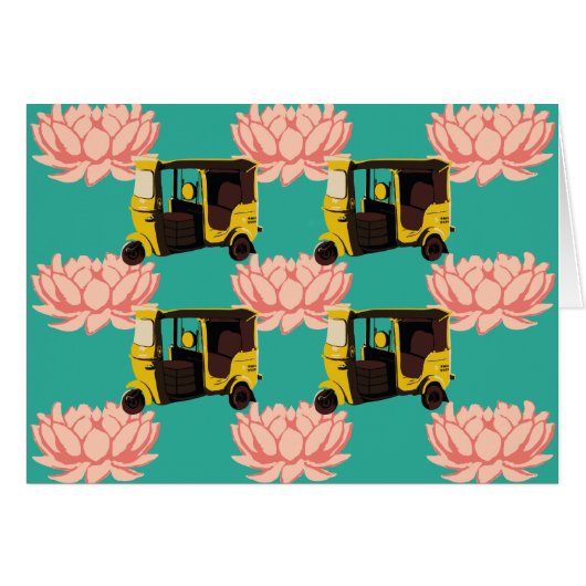 Lotuses and Rickshaws Cards (Front Horizontal)