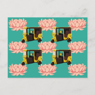 Lotuses and Rickshaws Postcard