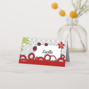 Lou-anne Model Cocktail Theme Brand Place Card by Feerepart at Zazzle