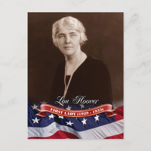 Lou Hoover First Lady of the US Postcard