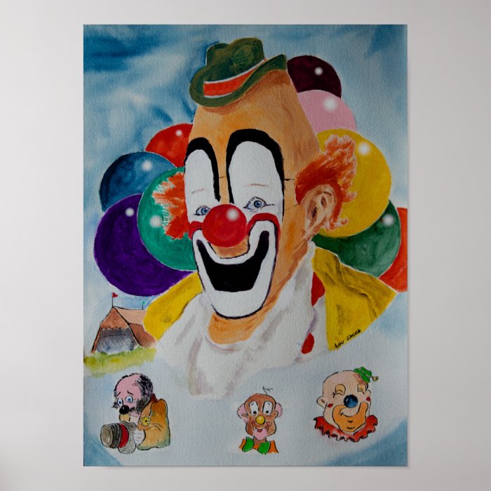 Lou Jacob Clown Print