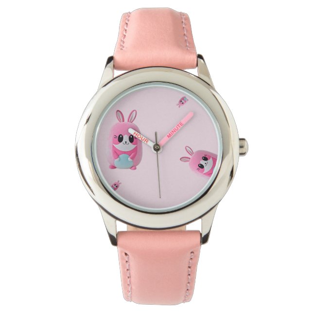 "Lou Lou". A cuddly, pink creature Watch (Front)