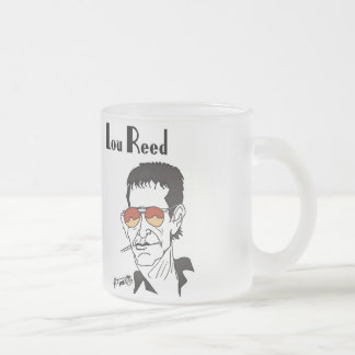 Lou Reed caricature Frosted Glass Coffee Mug