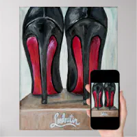 Red Bottom Heels Louboutin Classic Black Pumps Poster