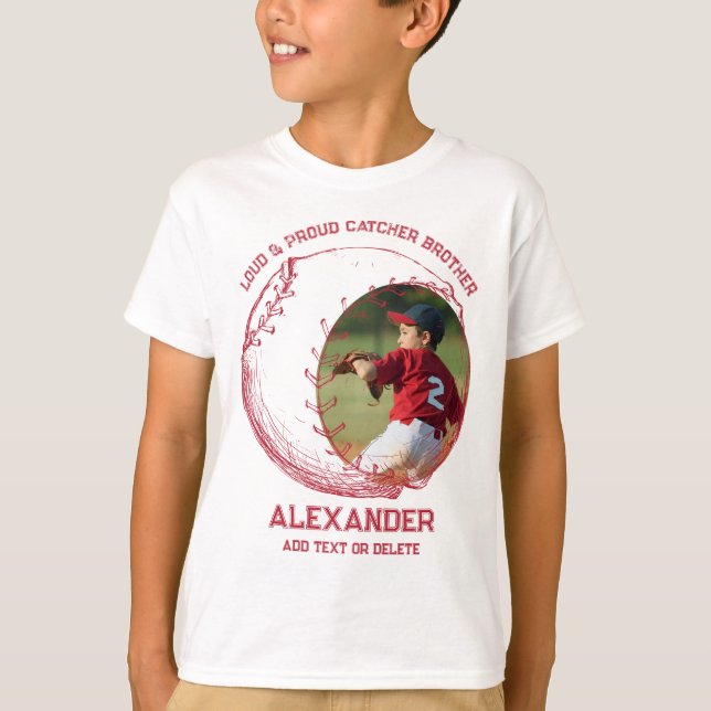 Loud and Proud Baseball Brother Little League Team T-Shirt (Front)