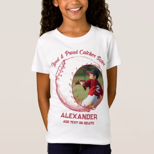 Loud and Proud Baseball Sister Little League Team T_Shirt